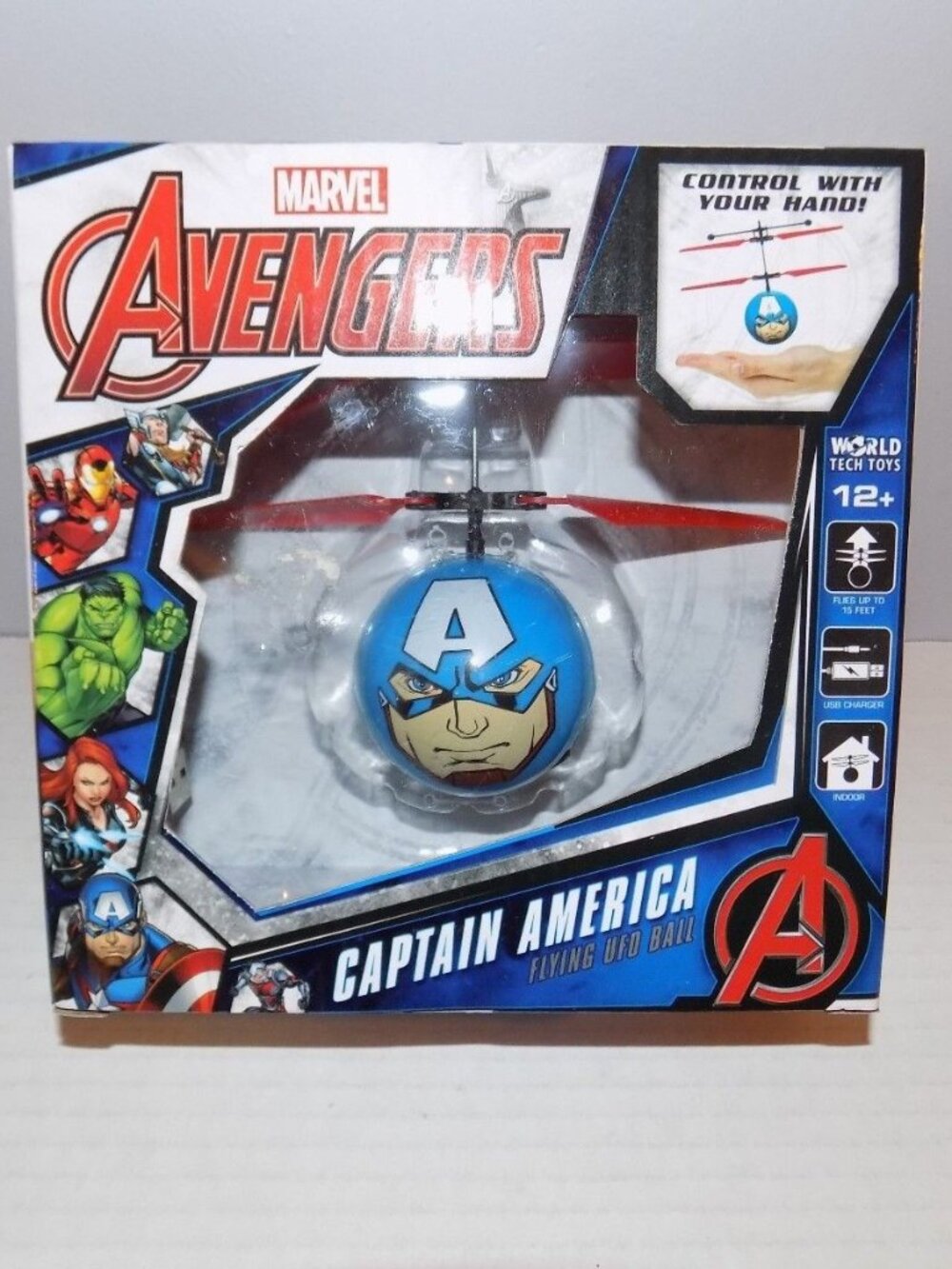 WorldTech 33194 Marvel Captain America Flying UFO Ball Helicopter hand controlle